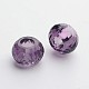 128 Faceted Glass European Rondelle Large Hole Beads GPDL-F015-05-1
