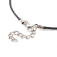 Hexenhut-Halskette aus Legierung mit Glaspilz-Anhänger für Damen NJEW-JN04255-7