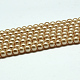 Brins de perles rondes en verre teinté écologique HY-A002-8mm-RB019-2