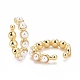 Acrylic Pearl Beaded Cuff Earrings EJEW-G288-06G-2