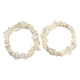 Braccialetto elasticizzato con perline di pietra di luna bianca naturale G-H294-01B-05-1
