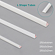 BENECREAT 60Pcs 3 Styles Abs Styrene Plastic L-Shaped Right Angle Strip White DIY-BC0006-40-3