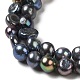 Fili di perle di perle d'acqua dolce coltivate naturali PEAR-E017-39-3