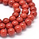 Natural Coral Round Beads Strands CORA-L037-02-6mm-1