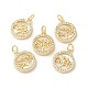 Natural White Shell Tree of Life Charms BSHE-Z003-13G-2