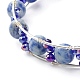 Natural & Synthetic Mixed Gemstone Beads Reiki Healing Cuff Bangles Set for Girl Women X1-BJEW-TA00023-16