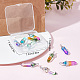 SUNNYCLUE 1 Box 10Pcs Bullet Shaped Charms Wrapped Faceted Glass Charms Bulk Large Charm Imitation Hexagonal Crystal Pointed Quartz Pendants Colorful Charms for Jewelry Making Charm Adult DIY Craft KK-SC0003-08-7