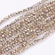 Transparent Painted Glass Beads Strands GLAA-F078-D01-1