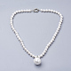 Synthetische Shell Pearl Anhänger Halsketten NJEW-Q310-01-1