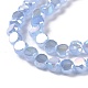 Transparentes perles de verre de galvanoplastie brins GLAA-E036-06C-4
