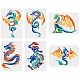FINGERINSPIRE 6 Pcs Dragons Stencil 29.7x21cm Plastic Dragon Drawing Painting Stencils Reusable Flying Dragons Stencils Dragon Template Sets Stencil for Painting on Wood DIY-WH0172-642-1