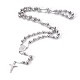 304 Stainless Steel Rosary Bead Necklaces NJEW-F240-10P-1