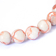Brins de perles rondes en netstone rouge naturel X-G-E334-6mm-06-2