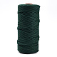 コットン糸  マクラメコード  装飾的な糸のスレッド  DIYの工芸品について  ギフトラッピングとジュエリー作り  濃い緑  3mm  約109.36ヤード（100m）/ロール。 OCOR-T001-02-08-1