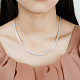 真鍮フラット喜平チェーンネックレス  女性のネックレス  銀色のメッキ  19.7インチ NJEW-BB16951-7