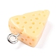 樹脂チャーム  プラチナアイアンペグベイル付き  模造食品  チーズ  ナバホホワイト  20x13.5x5mm  穴：2mm RESI-O009-05-3