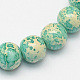 Imitation Regalite Beads Spray Painted Glass Round Bead Strands X-DGLA-R046-4mm-07-1