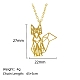 Collar con colgante de acero inoxidable chapado en oro real de 18k GF1493-07-1