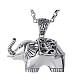Tibetan Style 3D Elephant Shape Brass Pendants SJEW-BB62514-A-1