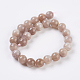 Chapelets de perles de pierre de soleil naturelle naturelles X-G-G099-12mm-14-2