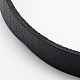 ファッショナブルなレザーベルト  プラチナトーンの環境に優しい真鍮スナップボタン付き  ブラック  37.4インチ AJEW-J018-01-3