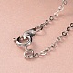 Heart Platinum Tone Brass Glass Pendant Necklaces NJEW-JN01479-03-3