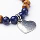 Wood Beads Charm Bracelets BJEW-JB02773-03-2