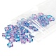 Spray Painted Transparent Glass Beads GLAA-FS0001-01A-2