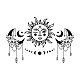 Superdant Moon & Sun наклейки на стены с цветочными перьями DIY-WH0377-144-1