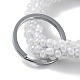 Porte-clés de poignet de bracelet de perles de verre AJEW-Z018-01H-2