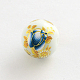 Perles en résine imprimées de fleur GFB-R004-14mm-I16-2
