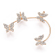 Boucles d'oreilles papillon en cristal de strass pour cadeau de fille de femmes EJEW-F275-02B-G-1