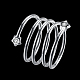 Латунь кубический цирконий пять петель с звездой палец кольца для партии RJEW-BB16307-6P-2