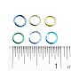 6 colores anillos de salto abierta de alambre de aluminio ALUM-JP0001-01A-3