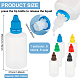 Benecreat 6 juegos de 6 colores de plástico botella cuentagotas vacía para líquido TOOL-BC0002-29-2