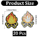 20 pièce de patchs pour vêtements en polyester&nbsp;PATC-CY0001-40-2