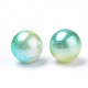 Cuentas de perlas de imitación acrílica arcoiris OACR-R065-10mm-A03-2