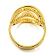 蓮のリング 304 ステンレススチール製調節可能なリング  男性と女性のための中空指輪  ゴールドカラー  内径：18mm RJEW-G306-04G-3