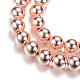 Chapelets de perles en hématite synthétique sans magnétique G-Q466-3mm-03-1