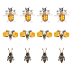 Hobbiesay 12 Stück 3 Stil Bienen Strass Perlen Patches Acryl Kristall Applikation Insekt zum Aufnähen auf besticktem Stoff Aufkleber Stoff Applikation für Jeans DIY-HY0001-30-1
