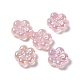 Placage uv perles de fleurs acryliques irisées arc-en-ciel PACR-M003-10C-1