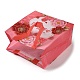 Mother's Day Theme Printed Flower Non-Woven Reusable Folding Gift Bags with Handle ABAG-F009-C01-3