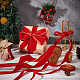 ベネクリート 13 ヤード 4 サイズ ベルベット ワイヤード リボン ゴールド ワイヤード エッジ付き  赤い片面ベルベットリボンラッピングベルベットの装飾リボン花輪弓クリスマス工芸品の装飾 OCOR-BC0005-56B-5