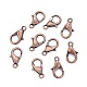 Red Copper Tone Zinc Alloy Lobster Claw Clasps X-E102-NFR-2