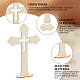 Olycraft 30 imposta 3 ornamenti a forma di croce in legno fai da te DJEW-OC0001-43-4
