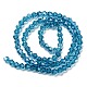 Transparentes perles de verre de galvanoplastie brins GLAA-F029-4mm-C01-2