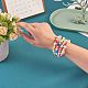 Ensemble de bracelets extensibles de perles de thème de fruits de fleurs BJEW-SW00013-7