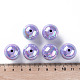 不透明なアクリルビーズ  ABカラーメッキ  ラウンド  紫色のメディア  20x19mm  穴：2~3mm  約111個/500g MACR-S370-D20mm-SS2114-4