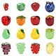 16pcs 16 Arten handgemachte Bunte Malerei-Perlen&nbsp;LAMP-CJ0002-78-1