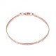 304 Stainless Steel Choker Necklaces and Bangles Jewelry Sets SJEW-L144-A03-RG-5